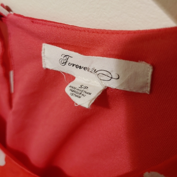 Red/Cream F21 Polka Dot Dress (S) - Picture 2 of 5